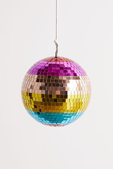 Rainbow Disco Ball | Urban Outfitters Rainbow Disco Ball, Fashion Logo Design Inspiration, Neon Cakes, 17th Birthday Ideas, Games Board, Dino Party, Holiday Gift Ideas, Disco Party, Disco Ball