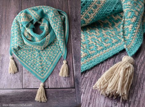 Mosaic Knitting Patterns Free, Mosaic Knitting Patterns, Crochet Images, Crochet Interior, Mosaic Knitting, Crochet Lace Shawl, Mosaic Crochet, Crochet Shawl Pattern Free, Shawl Patterns