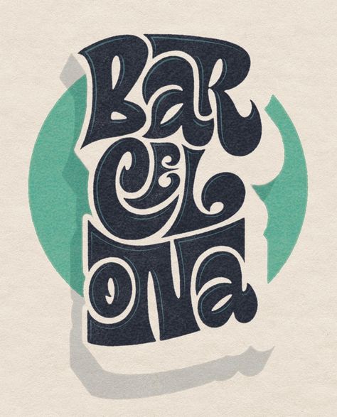 Barcelona lettering, hand lettering Hand Lettered Typography, Tshirt Lettering Ideas, Lettering Stories, Lettering Examples, Text Inspiration, Makeup Event, Hand Lettering Design, Hand Drawn Typography, Graphic Design Letters