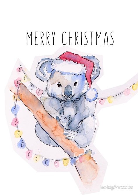 Australian Christmas Cards Handmade, Decorate Windows For Christmas, Christmas Aussie, Christmas Kangaroo, Christmas Australia, Australian Christmas Cards, Christmas Decorations Australian, Train Pattern, Koala Illustration