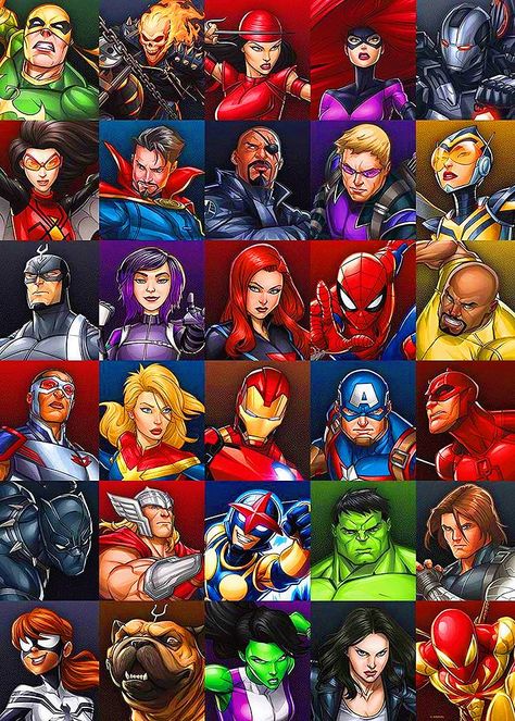 Marvel Character Posters, Avangers Posters, All Marvel Movies In Order, Order Of Marvel Movies, Marvel Avengers Academy, Avengers Assemble Cartoon, Marvel Universe Art, Avengers Earth's Mightiest Heroes, Marvel Comics Vintage