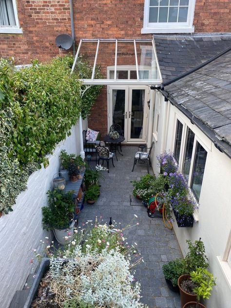 Gallery - Nexterior Verandas Walled Terrace Garden, Townhouse Courtyard Garden, Outdoor Rooms On A Budget, Victorian Courtyard Garden, Small Front Garden Ideas Terraced House, Victorian Terrace Garden Back, Home Courtyard Ideas, Interior Courtyard Design, Small Narrow Garden