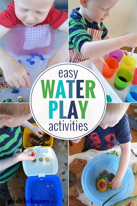 Try one of these fun and easy water play ideas, plus water table ideas and tips for keeping your sanity!   #sensoryplay #waterplay #kidsactivities #preschoolactivities Water Table Ideas, Water Play Ideas, Play Ideas For Toddlers, Water Play Activities, Summer Activities For Toddlers, Water Table Activities, Science Experiments For Preschoolers, Invitation To Play, Water Table