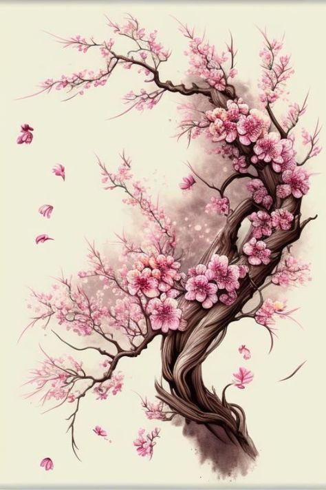 Shoulder Tattoo Cherry Blossom, Cherry Blossom Tattoo On Thigh, Cherry Blossom Tattoos For Women, Cherry Blossom Tattoo Hip, Cherry Blossom Tattoo Shoulder, Grinch Tattoo, Tattoos Chinese, Cherry Tree Tattoos, Cap Tattoo