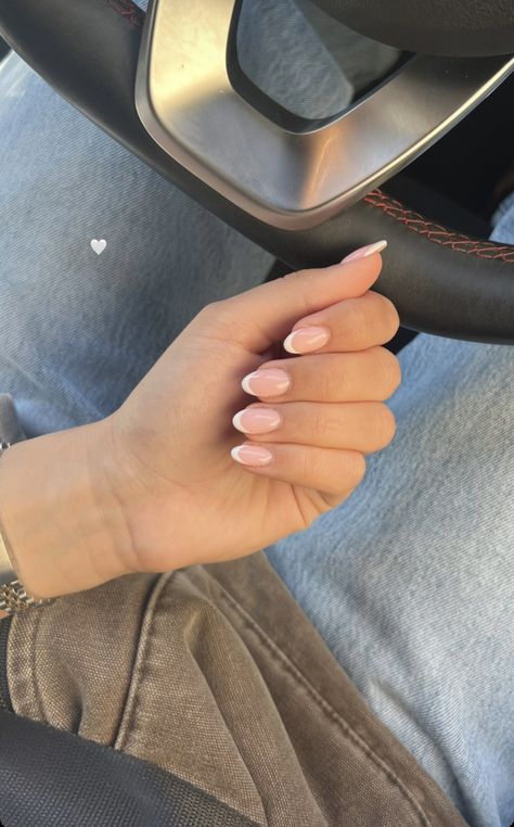 Different Nails, Engagement Nails, French Manicure Nails, Basic Nails, Casual Nails, Almond Acrylic Nails, Cute Gel Nails, Neutral Nails, Girls Nails