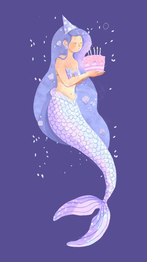 Mermaid Wallpaper, Happy Birthday Png, Mermaid Wallpapers, Ocean Party, Dog Cakes, Mermaid Aesthetic, Under The Sea Theme, Mermaids And Mermen, Mermaid Cakes