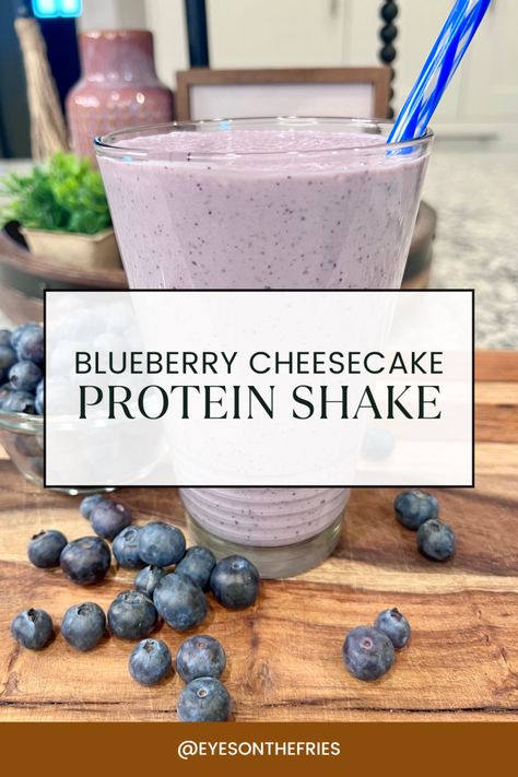 Blueberry Cheesecake Protein Shake Blueberry Cheesecake Protein Shake, Cheesecake Protein Shake, Blueberry Protein Shake, Lemon Zucchini Bread, Squirrel Food, Healthy Breakfast On The Go, Premier Protein, Vanilla Almond Milk, Different Fruits