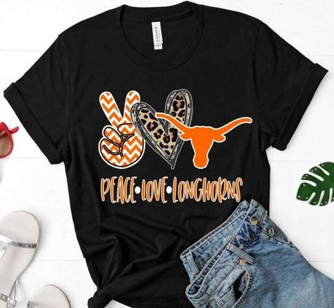 Texas Longhorns Shirts Ideas, Texas Longhorn Shirt, Longhorn Shirt, Texas Longhorns Shirts, Ut Longhorns, Longhorns Football, Future Inspiration, Bulldog Shirt, Texas Longhorn