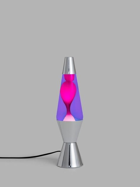 Fun Bedroom Lamps, Cool Lamps Bedrooms, Pink Lava Lamp, Purple Lava Lamp, Cool Lava Lamps, Purple Items, Purple Liquid, Chrome Table, 70s Nostalgia