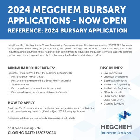 MegChem on LinkedIn: Attention Students! Don't miss out on an opportunity to pursue your dreams… Pursue Your Dreams, Construction Management, Management Company, Career Opportunities, Now Open, Civil Engineering, Design Solutions, Project Management, Dreaming Of You