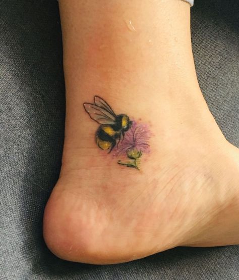 150+ Beautiful Bee Tattoos Designs With Meanings (2023) - TattoosBoyGirl Bee Tattoo Meaning, Bee And Flower Tattoo, Bumblebee Tattoo, Small Bee Tattoo, Honey Bee Tattoo, Thistle Tattoo, Bumble Bee Tattoo, Bee And Flower, Tattoo Themes