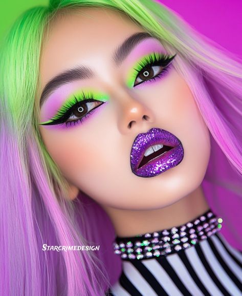 Beetlejuice beetlejuice 💜🖤💚 Altars, rooms, & Beetlejuice inspired makeup. Also—This is my indecision at play. I could not decide what to share so I’m sharing most of what I’ve made in last few days.😆 This one may get archived later since colors don’t fit my page, but I wanted to stay true to Beetlejuice colors. IT’S SHOWTIME🕸️ Xo, Heather . . #beetlejuice #beetlejuicebeetlejuice #glitterartist #beetlejuiceart Beatle Juice Make Up Simple, Sandworm Beetlejuice Makeup, Pretty Beetlejuice Makeup, Beetlejuice Themed Makeup, Beetlejuice Female Makeup, Womens Beetlejuice Costume Diy, Halloween Makeup Beetlejuice, Cute Beetlejuice Makeup, Bettle Juice Make Up Easy