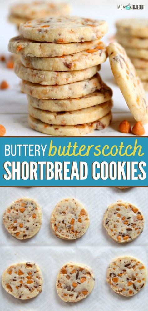 Butterscotch Shortbread, Random Desserts, Butterscotch Desserts, Butterscotch Cookies Recipes, Treats To Share, 1 Cookies, Crispy Chocolate Chip Cookies, Snowball Cookie Recipe, Butterscotch Cookies