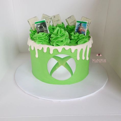 Gaming Cake Ideas, Xbox Birthday Cake, Gaming Cake, Xbox Cake, 7th Birthday, Mini Cakes, Birthday Cakes, Cake Ideas, Xbox