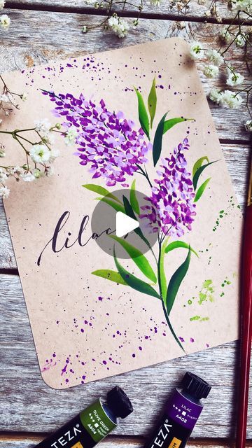 Mary Wu | Aspiring Watercolor & Flower Preservationist on Instagram: "You gotta try this!  Easiest way to paint Lilacs in minutes and look so complicated too… just keep dabbing with your brush and don’t worry about making individual flowers instead focus on overall Lilac bush shape. 

🖌️full length video with directions for subscribers🖌️

I received a request to paint Lilacs… and I really enjoyed painting them in this quick and easy way… the dabbing with brush was very relaxing… 🥰 the Lilac has always had a strong association with love and romance throughout history💜

Materials used:
size 0 detail brush @goldenmapleart 
Size 4 round brush @princetonbrush 
White gouache @artezaofficial 
0.1 fine liner and brush pen @pentalicart 
Tan paper @strathmoreart 

1 Peter 5:7
Give all your worri Dab Painting, Paint Lilacs, Simple Watercolor Flowers, Lilac Bush, Watercolor Pencil Art, Succulent Painting, White Gouache, Painting Flowers Tutorial, Individual Flowers