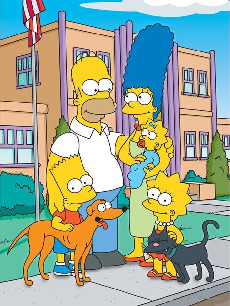 The Simpsons Theme, Tweety Bird Drawing, The Simpsons Family, Nancy Cartwright, Simpson Tv, The Simpsons Movie, School Wall Art, Matt Groening, Family Wall Art