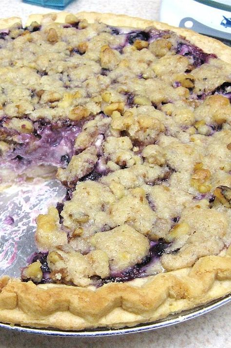 Blueberry Sour Cream Pie, Blueberry Custard, Sour Cream Pie, Cream Pie Recipes, Easy Pie, Blueberry Pie, Blueberry Recipes, Perfect Pies, Cobbler Recipes