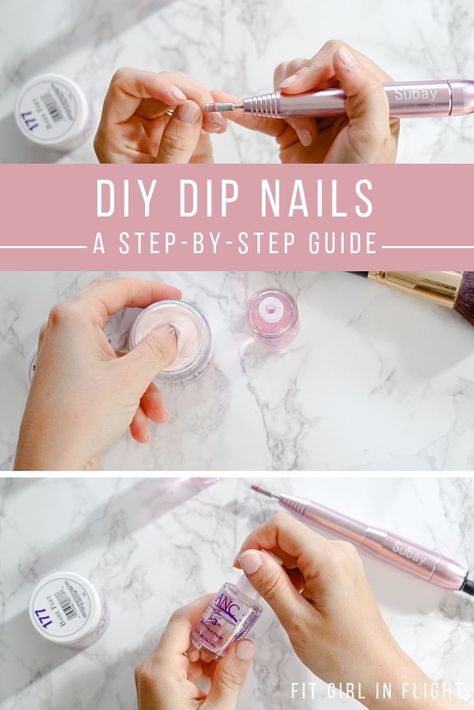 Dip Nails At Home, Diy Dip Nails, Nails For Beginners, Acrylic Dip Nails, Acrylic Nails At Home, Sns Nails, Diy Acrylic Nails, Dip Nails, Dip Powder Nails