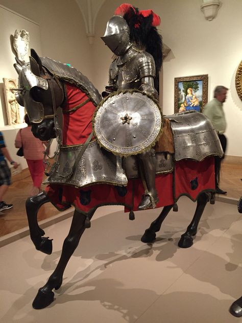 Italy 1565 The Nelson-Atkins Museum of Arts, Kansas City, MO Horse Armor Concept, Knights Jousting, Armored Horse, Dog Armor, Horse Battle Armor, Horse Knight, Medieval Horse Armor, Armor Reference, Horse Armor