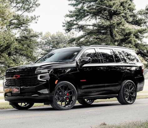 Custom Tahoe, Honda Ridgeline Custom, Suv Rims, Silverado Wheels, Black Tahoe, Chevy Tahoe Z71, Chevy Suv, Motorcross Bike, Dropped Trucks