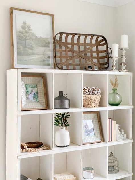 How To Decorate Cube Shelves, Cube Shelves Decor, Cubby Decorating Ideas, Cubby Shelf Decor, Cube Shelf Decor, Cube Storage Decor, Cubby Ideas, Cubby Shelves, Shelf Decor Bedroom