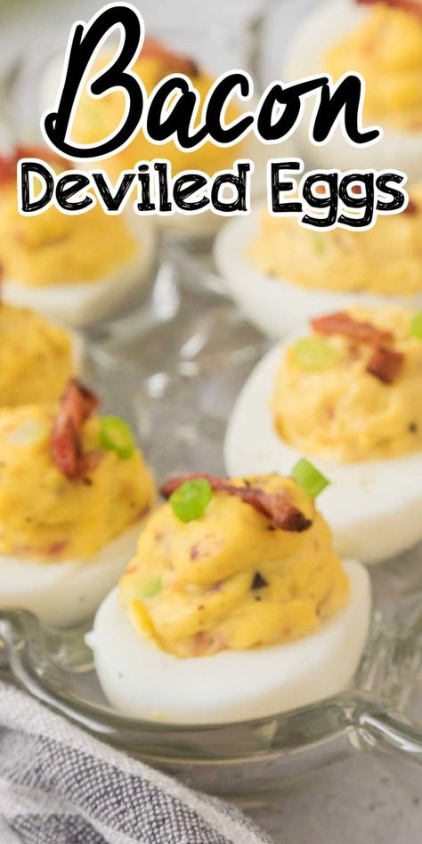 Hosting a party or attending a potluck? Our Bacon Deviled Eggs are a must-try! This recipe seamlessly fits into a keto or low-carb diet and promises to be the best deviled eggs you've ever tasted, thanks to the savory crunch of bacon. Bacon Deviled Eggs Recipe, Deviled Eggs With Bacon, Jalapeno Deviled Eggs, Eggs With Bacon, Jalapeno Bacon, Best Deviled Eggs, Deviled Eggs Easy, Bacon Deviled Eggs, Stuffed Jalapenos With Bacon