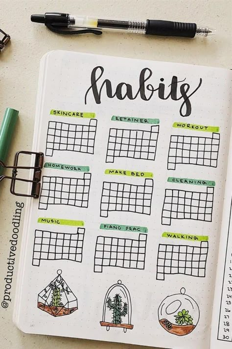 25+ Super cute bullet journal habit tracker ideas and examples for September #bulletjournal #habittracker #bujospread Bullet Journal September, March Bullet Journal, Habit Tracker Bullet Journal, Bullet Journal Cover Page, Bullet Journal Notes, Bullet Journal Tracker, Bullet Journal Mood, Bullet Journal Aesthetic, Bullet Journal Notebook