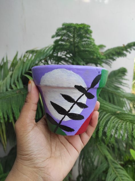 Used acrylic to paint my mud pot for home decor purpose ❤️ Mud Pot Painting, Pots Painting, Mud Coffee, Pot Art, Pot Painting, Diy Pots, Painting Ideas, Wine Glass, Coffee Cups