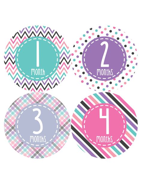 Baby Girl Monthly Baby Stickers Style #363 Monthly Onesies Girl, 3 Month Sticker, Baby Month Signs Cricut, Monthly Milestone Circles, Baby Month Stickers Girl, Baby Month Stickers, Milestone Stickers, Monthly Baby Photos, Baby Monthly Milestones