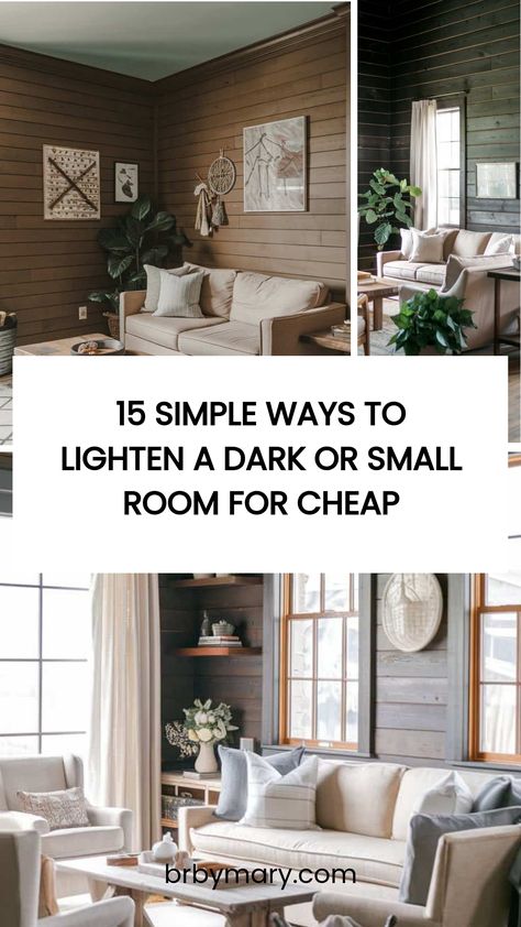 If you’ve got a room that feels a little too dark, don’t worry! There are plenty of easy, budget-friendly ways to bring more light into your space. Here are 15 Simple Ways to Lighten a Dark Or Small Room. Brighten Up Dark Living Room, Room Brightening Ideas, Lighten A Dark Living Room, How To Lighten A Dark Room, How To Make A Room Brighter, Brighten Dark Living Room, Lighten A Dark Room, Red Brick Fireplace Decor, Couple Bedroom Wall Decor