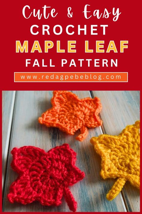 How To Crochet a Maple Leaf Crochet Maple Leaf, Crochet Leaf Free Pattern, Patterns For Toys, Thanksgiving Crochet Patterns, Crochet Thanksgiving, Crochet Fall Decor, Leaf Crochet, Thanksgiving Crochet, Crochet Quote