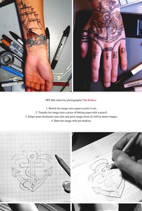 DIY fake tattoo cool for Halloween Cosplay Tattoo Diy, Diy Fake Tattoo Tutorial, How To Make Your Own Fake Tattoo, How Do You Make Fake Tattoos, How To Make A Fake Tattoo Look Real, Diy Fake Tattoo, Fake Tattoo Diy, Make Temporary Tattoo, Homemade Tattoos