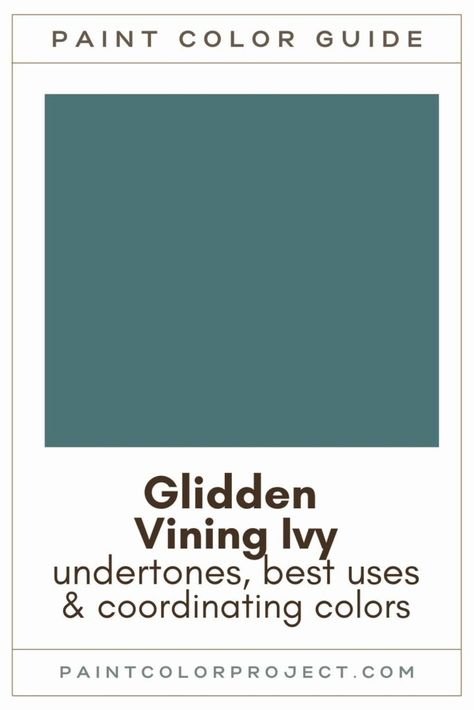 Vining Ivy Paint Color Bedroom, Vining Ivy Color, Glidden Vining Ivy, Vining Ivy Paint Color, Vining Ivy Paint, Paint 2023, Glidden Paint Colors, 2023 Color Of The Year, Paint Color Guide