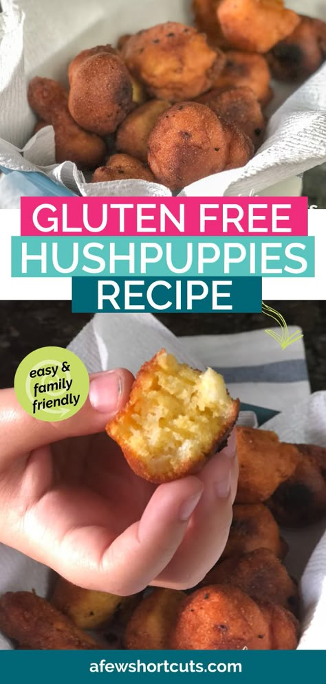 Gf Hush Puppies Gluten Free, Gluten Free Hush Puppies Recipe, Gluten Free Copycat Recipes, Gluten Free Hushpuppies, Gluten Free Fried Shrimp, Gluten Free Fry Bread, Cup4cup Recipes, Gluten Free Hush Puppies, Hushpuppies Recipe