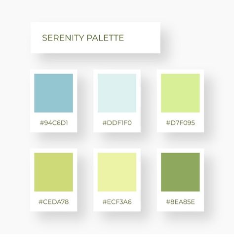 Healing Color Palette, Cottage Core Color Palette, Serenity Color, Color Knowledge, Vintage Colour Palette, Colour Pallets, Color Design Inspiration, Rainbow Palette, Therapist Office