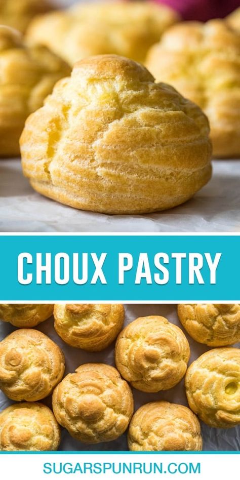 My Choux Pastry recipe requires just 5 ingredients and is perfect for eclairs or cream puffs. I'm sharing lots of tips so yours turns out every time! Recipe includes a how-to video! Choux Pastry Recipe, Pastry Puff, Recipe Notebook, Cream Puff Recipe, Pastry Cook, Rasa Malaysia, Puff Recipe, Pastry Recipe, Veggie Wraps