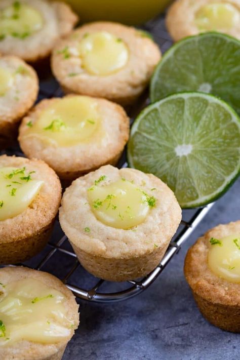 Easy Tarts, Lime Tart Recipe, Homemade Sugar Cookie Dough, Cup Dessert, Lime Curd, Cookie Cups Recipe, The Perfect Cookie, Lime Tart, Crazy For Crust