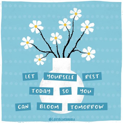 Let yourself rest.🩵 . For me, self care Sunday almost always starts with letting myself sleep in. Today was no exception.😴 . I’m choosing to let myself today. And I’m going to choose to let myself bloom tomorrow.🥰 . How are you spending your Sunday?😍 . #selfcare #selfcaresunday #selfcareday #rest #restday #restandrelax #bloom #blooming #choosetobloom #ladybluebottle Choose Me Quotes, Sunday Selfcare, Rest Quotes, Self Care Sunday, Blue Bottle, Self Reminder, Kind Words, Self Care, Me Quotes