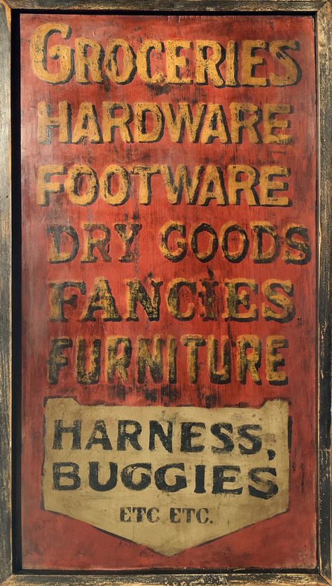 Colonial American Sign Company Reproduction Signs — Walker's Colonial American Sign Company General Store Signs, Homey Cottage, Western Signs, Cowboy Decor, Store Sign, Vintage Advertising Signs, Room Boxes, Ghost Signs, Trade Sign