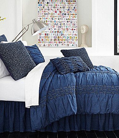 Studio D Trista Comforter Peacock Bedroom, Dorm Style, Down Comforters, Cottage Living Rooms, Perfect Bedding, Dust Ruffle, Dorm Life, Redecorate Bedroom, Bedding Essentials