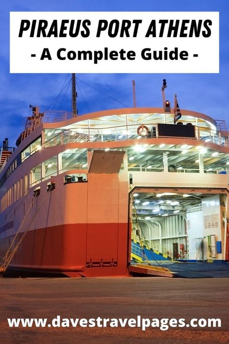 A complete guide to Piraeus Port in Athens Greece. Super useful if you are taking a cruise in Greece or Greek island hopping by ferry! Greek Island Hopping, Cruise Terminal, Greece Itinerary, European City Breaks, Greece Travel Guide, Travel Bucket List Usa, Greece Vacation, Adventure Bucket List, Countries To Visit