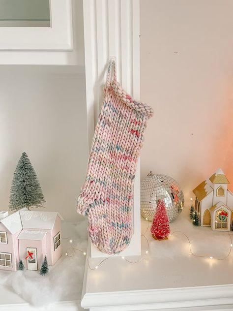 Knitting Stocking Pattern, Easy Knit Stocking Pattern, Chunky Knit Stocking Pattern, Hand Knit Stocking Pattern, Jumbo Christmas Stocking, Hand Knit Christmas Stocking Patterns, Family Christmas Presents, Christmas Stocking Pattern Free, Knitted Christmas Stocking Patterns