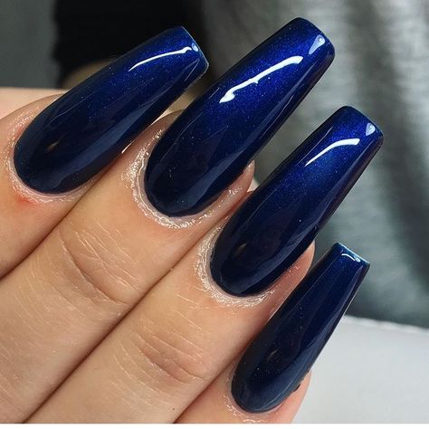 Blue Gradient Nails, Purple Coffin Nails, Navy Blue Gradient, Navy Blue And Purple, Long Fingernails, Black Gradient, Dope Nail Designs, Nail Envy, Nails Only