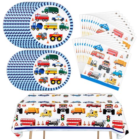 PRICES MAY VARY. What Will You Get: Your child's favorite transportation party decorationss kit includes: 20pcs 9'' transport dinner plates, 20pcs 7'' traffic dessert plates, 20pcs napkins,1 pc transport vehicle tablechoth,and meet your party supplies needs. Car Truck Transport Party Decorations: Are you throwing an unforgettable Transportation theme party? Look no further than our transportation birthday party supplies! this transport vehicle plates tableware set is designed with various transp Truck Paper Plate, Transportation Party Decorations, Transportation 2nd Birthday Party, Car And Truck Birthday Party, Truck Themed 2nd Birthday Party, Big Truck Birthday Party, Transportation Decorations, Transportation Theme Birthday Party, Vehicles Birthday Party