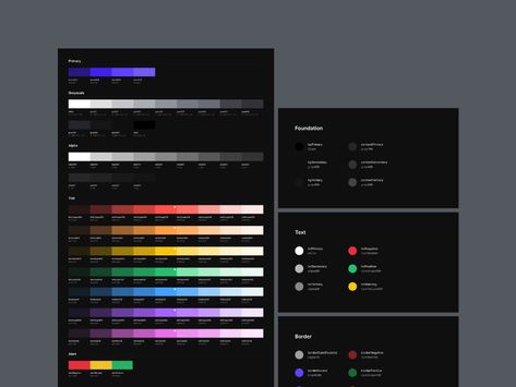 Design System - Color Tokens by Wojciech Zieliński on Dribbble Dark Theme Color Palette, Color Library, Web Design Ux Ui, Urban Design Concept, App Interface Design, Dark Theme, Game Dev, Library Design, Design Jobs