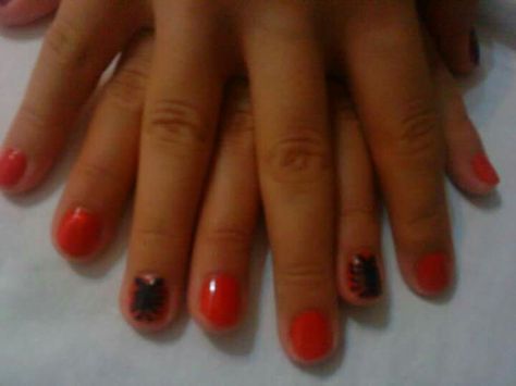 Albanian flag Albanian Flag, Kids Makeup, Toddler Outfits, Flag, Nails, Makeup, Make Up