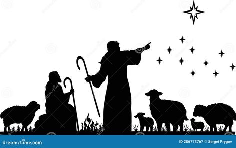 Holy Night Silhouette - Nativity Scene of Baby Jesus Silhouette in a Manger with Mary and Joseph with the Three Wise Men Stock Vector - Illustration of christmas, design: 286773767 Shepherds Silhouette Christmas, Nativity Scene Silhouette Template, Manger Silhouette Nativity, Silhouette Nativity Scene, Nativity Scene Silhouette Printable Free, Printable Nativity Scene Free, Nativity Silhouette Printable, Three Wise Men Illustration, Easy Nativity Painting