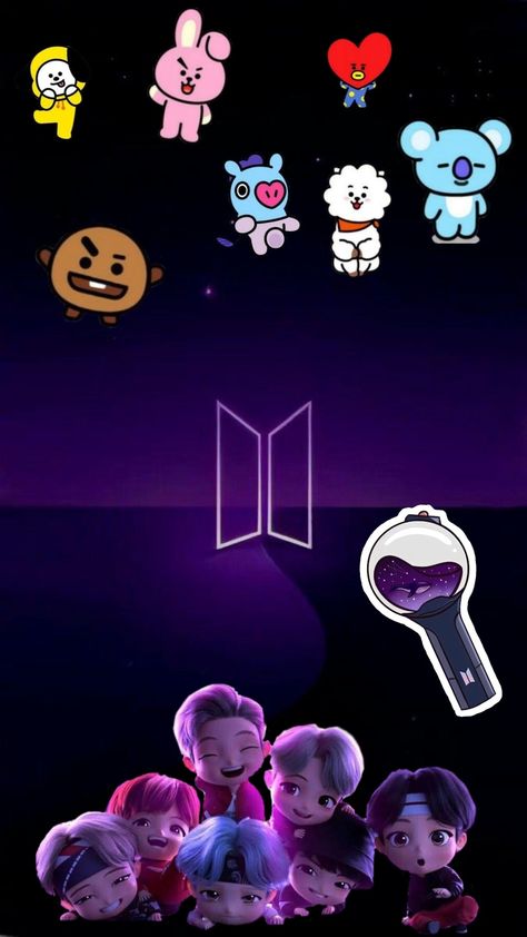 Btslogo Army, Tinytan Wallpaper, Bts Cartoon, Chibi Bts, Tiny Tan, Bts Army Logo, Famous Characters, Bts Birthdays, Army Bts