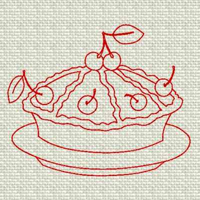 Pie Embroidery, Line Art Free, Pie Illustration, Embroidery Redwork, Kitchen Embroidery Designs, Redwork Embroidery Designs, May Sign, Redwork Patterns, Simple Embroidery Designs