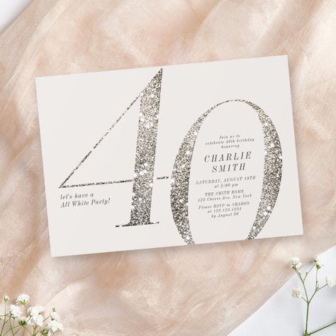 Create your own Invitation | Zazzle Black 30th Birthday Party, Milestone Birthday Invitations, Elegant Birthday Invitations, 30th Birthday Party Invitations, 40th Birthday Party Invites, 30th Birthday Party, Modern Birthday, Fun Invitations, All White Party